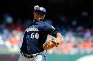 Milwaukee Brewers Wily Peralta. Credit: Patrick McDermott/Getty Images