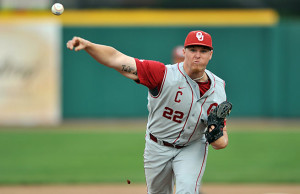 Oklahoma right-handed pitcher Jonathan Gray. Credit: Ken Inness/ZumaPress.com.